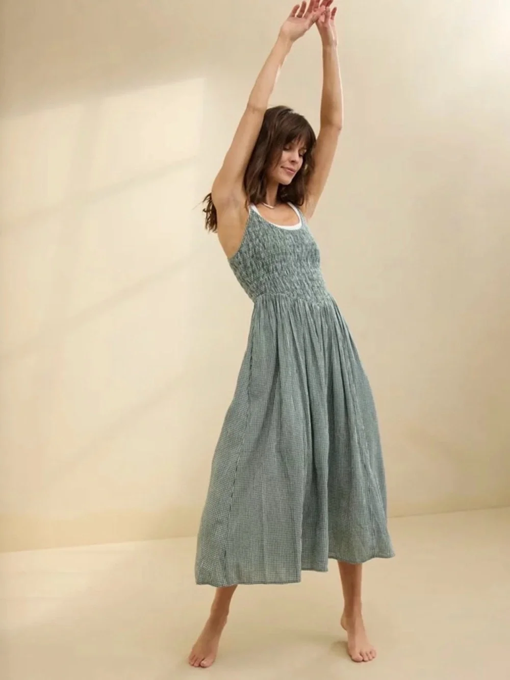 NWT Aerie Green at the Barre Midi Dress - Picture 1 of 5